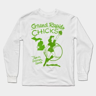 Defunct Grand Rapids Chicks Women's Baseball Team Long Sleeve T-Shirt